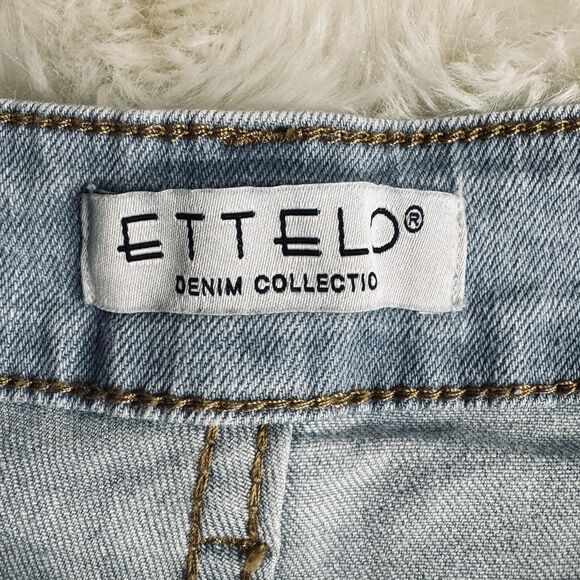 Ettelo High Rise Trouser Jeans 4 (26x28) Blue Light Wash Denim Stretch Womens - Picture 4 of 9